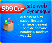 Pack Site Internet Dynamique CMS Défilement Ajax